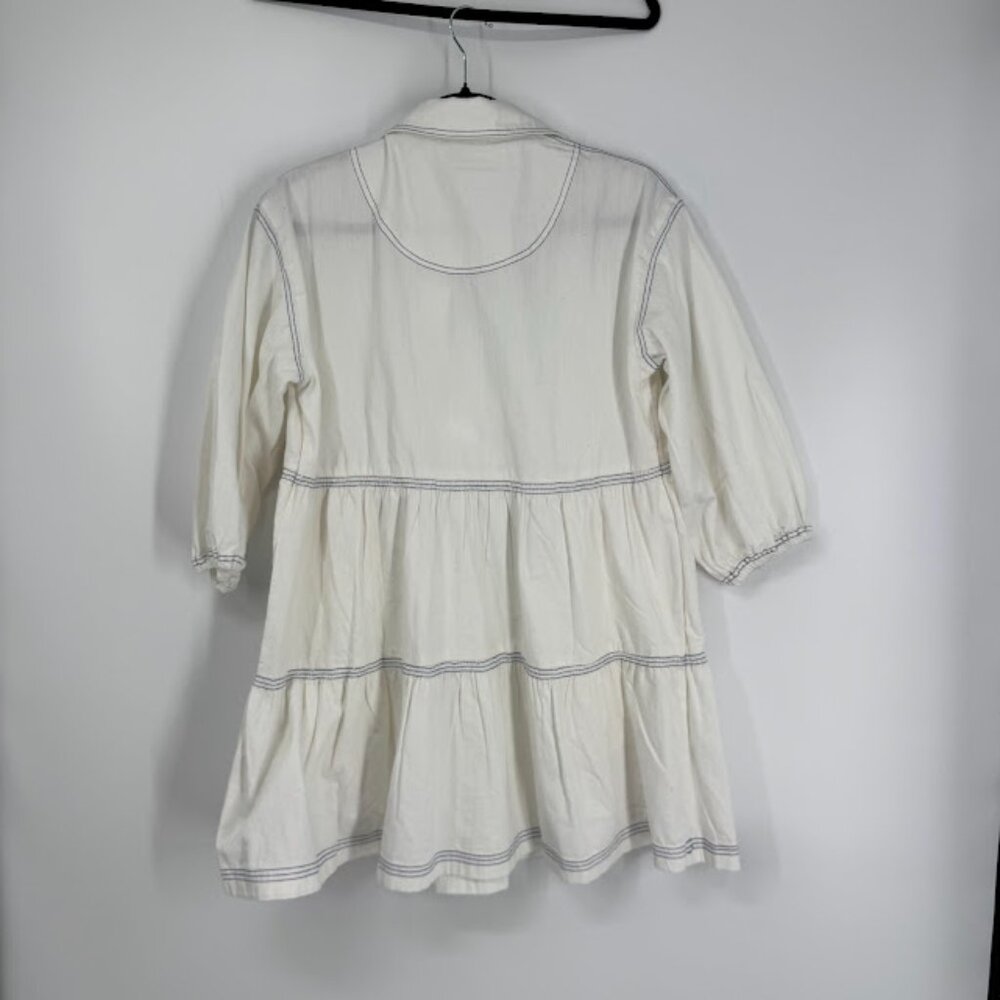 Maeve The Bettina Denim Tiered Mini Shirt Dress Size XS - Picture 11 of 14